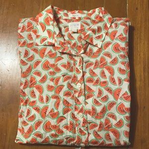 J Crew Watermelon Blouse L